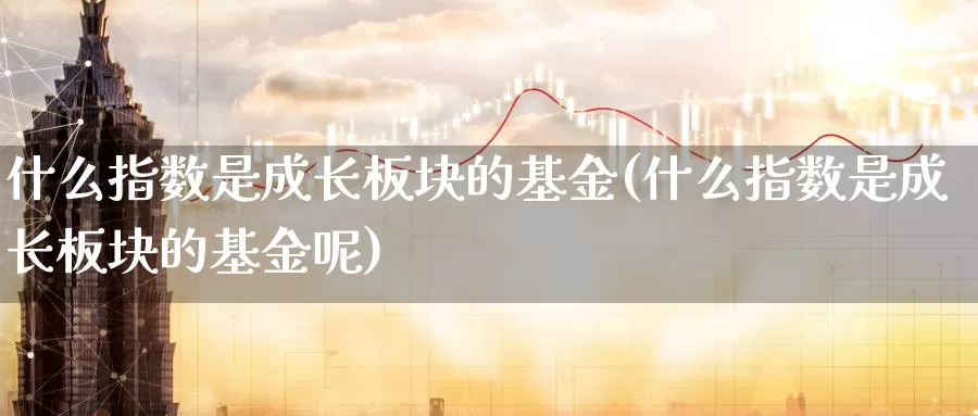 什么指数是成长板块的基金(什么指数是成长板块的基金呢)_https://www.qddrjgnsk.com_股市频道_第1张